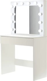 Toaletný stolík PEARL so zrkadlom a LED osvetlením PHO9452