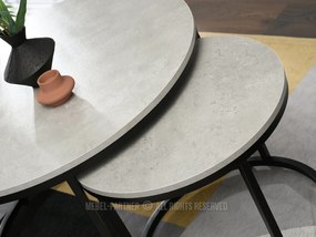 Konferenčný stolík Klara (betón + čierna). Vlastná spoľahlivá doprava až k Vám domov. 1111624