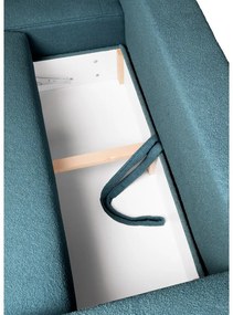 Modrá rozkladacia rohová pohovka z textílie buklé (ľavý roh) Quinoa – Bonami Selection