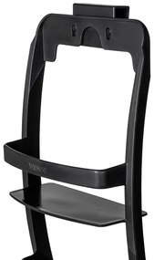 Čierna závesná/bez vŕtania plastová kúpeľňová polička Universal – Wenko