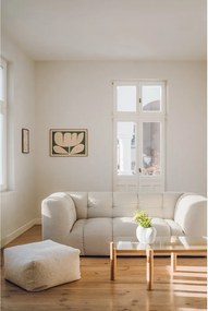 Konferenčný stolík so sklenenou doskou v prírodnej farbe 55x105 cm Kob – noo.ma