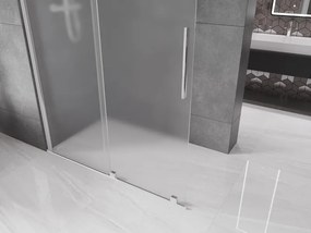 Mexen Velar, sprchová zástena s posuvnými dverami Walk-in 150 x 200 cm, 8mm sklo námraza, chrómová, 871-150-000-33-01