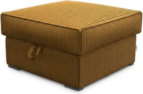 Taburet SMART COSARO XL s úložným priestorom 71x71 cm, horčicový