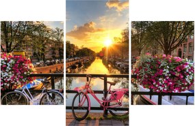 Obraz - Východ slnka v Amsterdame (90x60 cm)