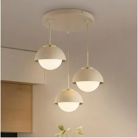 Brilagi - Závesný luster na lane COSMO 3xE27/60W/230V béžová/zlatá