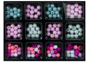 LEAN TOYS Súprava na výrobu šperkov fialovo-ružová