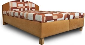 Polohovacia manželská posteľ Vilma, 200x160, hnedá vzor / hnedá (č.215 / 52)