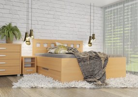 Wood Service Posteľ Janka Kráľovská výška s úložným priestorom 140 x 200