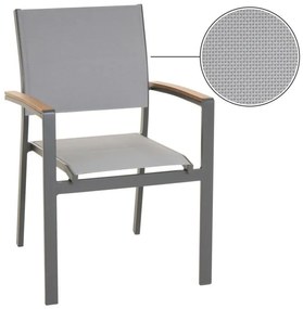 Záhradná stohovateľná stolička antracit,86,5x 57x57,5 ​​cm
