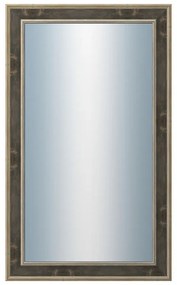 DANTIK - Zrkadlo v rámu, rozmer s rámom 60x100 cm z lišty TOOTH zlatá čierna (2780)