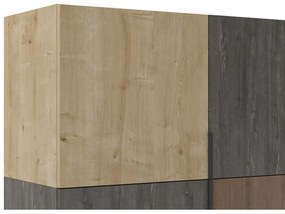 Skrinka v dekore duba v hnedo-prírodnej farbe 100x130 cm Titan – Marckeric