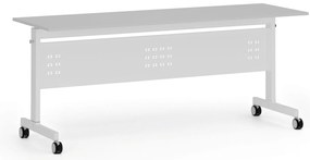 Mobilný stôl PRIMO MOBI, 180x60 cm, biela podnož, sivá