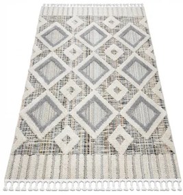 styldomova Sivo-zlatý shaggy koberec so strapcami Villa Y523C