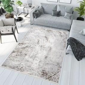 Krémovo-sivý dizajnový vintage koberec Šírka: 80 cm | Dĺžka: 150 cm