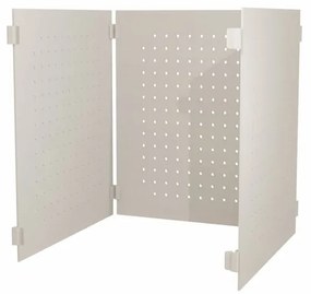 Dierovaná nástenná panelová doska 42,7×37,7 cm AR Style, 3 ks, RAL 9002, príslušenstvo k regálom