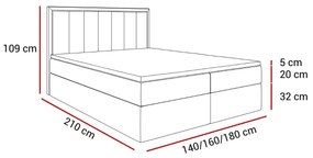 MANŽELSKÁ POSTEĽ MELISSA 180X200 ROYAL VELVET BÉŽOVÁ