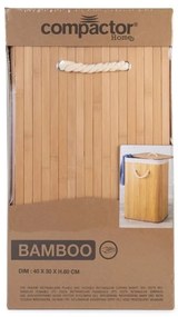 Compactor Kôš na špinavú bielizeň Bamboo hranatý, prírodná