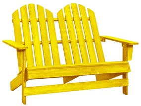 2-miestna záhradná stolička Adirondack jedľový masív žltá 315904