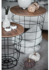 Konferenčný stolík Lilepe (borovica atlantická + čierna) . Vlastná spoľahlivá doprava až k Vám domov. 1093256