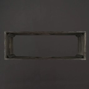 AMADEA Drevený obal na kvetináč tmavý s vtáčikmi, 62x21,5x17cm, český výrobok