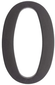 Čierna plastová číslica 0