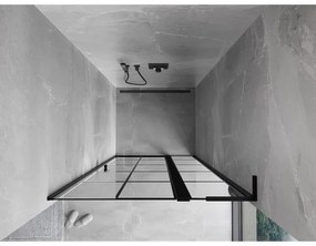 Mexen, Mexen Mist L Otočné pravé sprchové dvere 90 cm, čierna mriežka - 8A4L-090-000-70-77-P