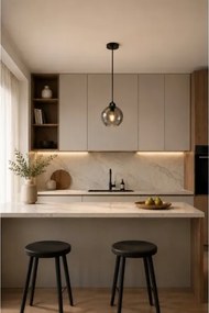 Luster na lanku UNO 1xE27/60W/230V čierna/dymová