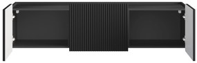 Závesný TV stolík Malmi 150 cm - čierny mat / zlatá