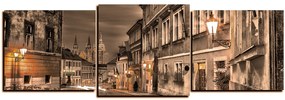Obraz na plátne - Magické nočné staré mesto - panoráma 5258FD (120x40 cm)