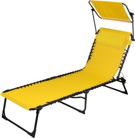 Sunnydays Plážové lehátko so strieškou, žlté Množstvo: 1 ks