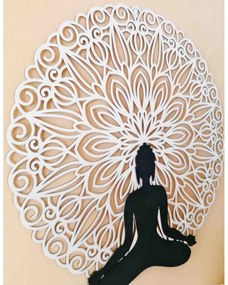 Mandala 3D obraz na stenu Buddha mandala farebné prevedenie I SENTOP PR0362 3D Paywood