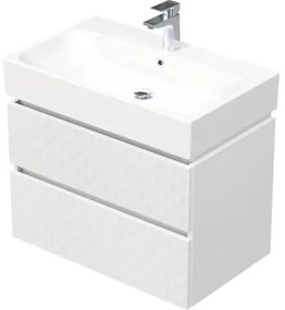 Skrinka do kúpeľne s umývadlom Intedoor STORM 3D biela matná 75 x 66 x 46,5 cm STORM 3D 75 2Z B073