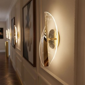 Toolight Toolight, LED nástenné svietidlo, 7W, 4000K, 1000lm, G128-W, zlatá lesklá, OSW-02602