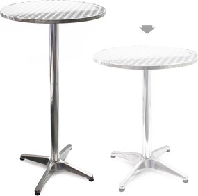 Sada 2 ks záhradných barových stolov CITY 60 cm strieborná
