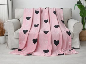 XPOSE® Mikroplyšová deka LOVE 140x200 cm