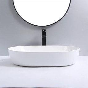 Erga Emmeline, umývadlo na dosku 600x400x135 mm, biela lesklá, ERG-V03-9487C-WH