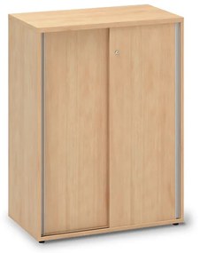 Stredná skriňa ProOffice, posuvné dvere 80 x 45 x 106,3 cm, divoká hruška