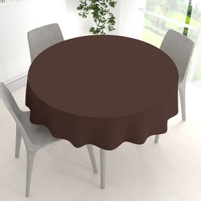 Biante Dekoračný okrúhly obrus Rongo RG-042 Hnedý Ø 140 cm