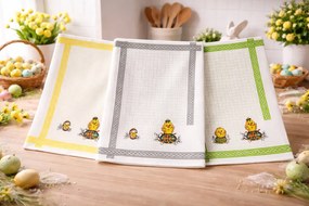 INTERMEDIC SK - Kuchynská utierka Kuriatko 45×60 cm | 100% bavlna, savá, veselý motív Farba: 1.Sivá