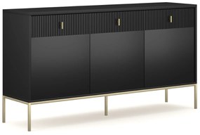 Komoda Maggiore 154,5 cm čierna/zlatá