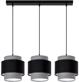 Luster na lanku 3xE27/60W/230V šedá