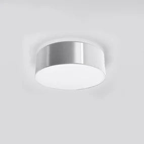 Stropné svietidlo Arena, 1x sivé plastové tienidlo, (biely plast), (fi 25 cm)