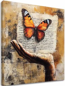 Vintage Obraz Motýľa - Príbeh lásky