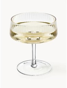 Ručne vyrobené poháre na šampanské Cami, 4 ks