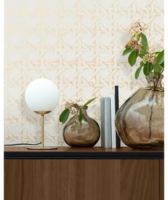 Stolová lampa v zlatej farbe s kovovým tienidlom (výška 28 cm) Mahala - Kave Home