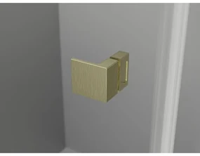 Mexen Lunar-B, pravostranný výklopný sprchový kút 90 x 70 cm, 8mm číre sklo, zlatý kartáčovaný - 832-090-070-55-00-P