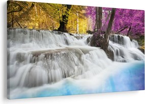 Obraz Erawan vodopádu v lese (90x60 cm)