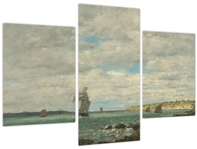 Obraz - Eugène Boudin, Coast of Brittany, reprodukcia (90x60 cm)