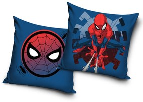 DETSKÁ DEKORAČNÁ OBLIEČKA NA VANKÚŠ SPIDERMAN 40X40 CM VZOROVANÁ
