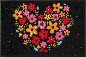 Kvetinové srdce- rohožka 50x75 cm